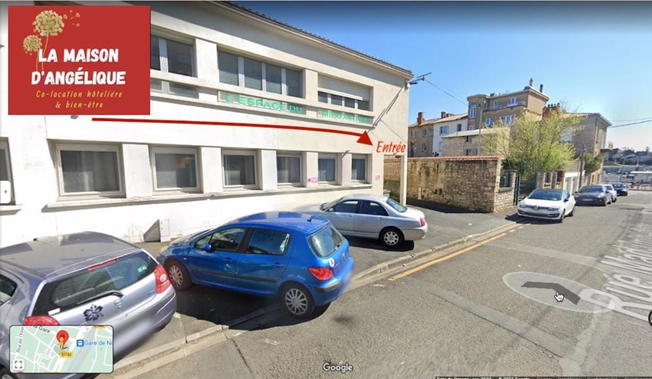 La Maison D'Angelique - Colocation Hoteliere A 150M Gare Tgv- Grande Cuisine Equipee & Salon - Fibre - Netflix 니오르 외부 사진